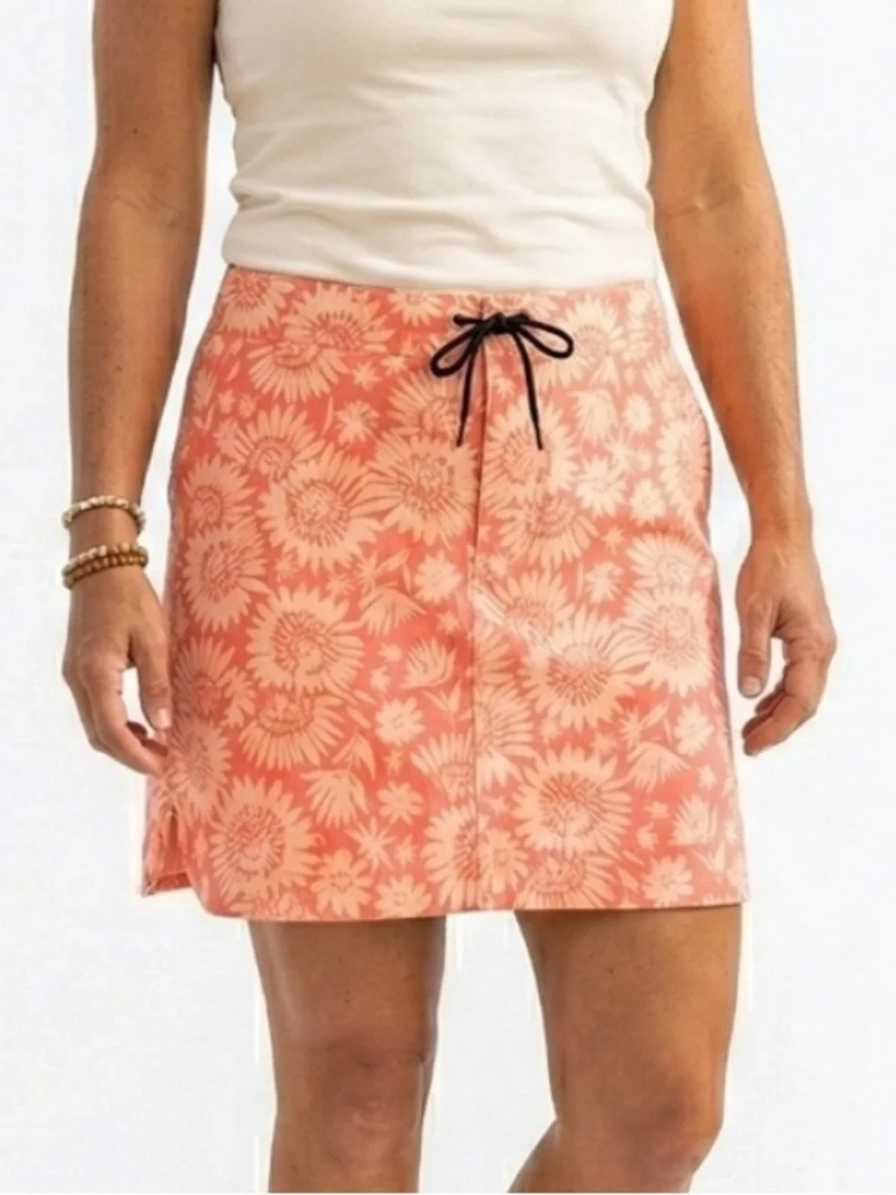 RipSkirt Hawaii 18.5” Pull On Sport Skirt Orange‎ Floral Size XL